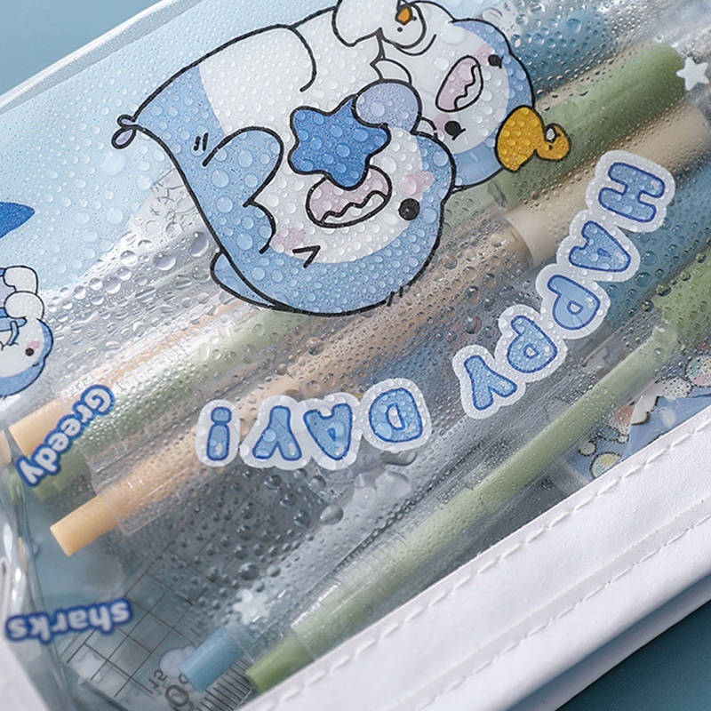 Túi Đựng Bút Trong Suốt Sức Chứa Lớn Dễ Thương Cho Nữ Sinh Trung Học