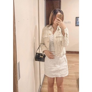 áo khoác dạ tweed be