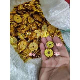 đồng xu may mắn mạ vàng