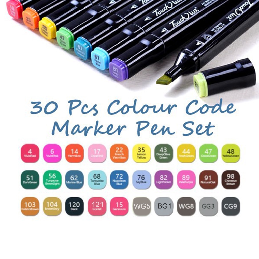 Bút marker touch sketch cao cấp 30 60 80 màu - ảnh sản phẩm 2