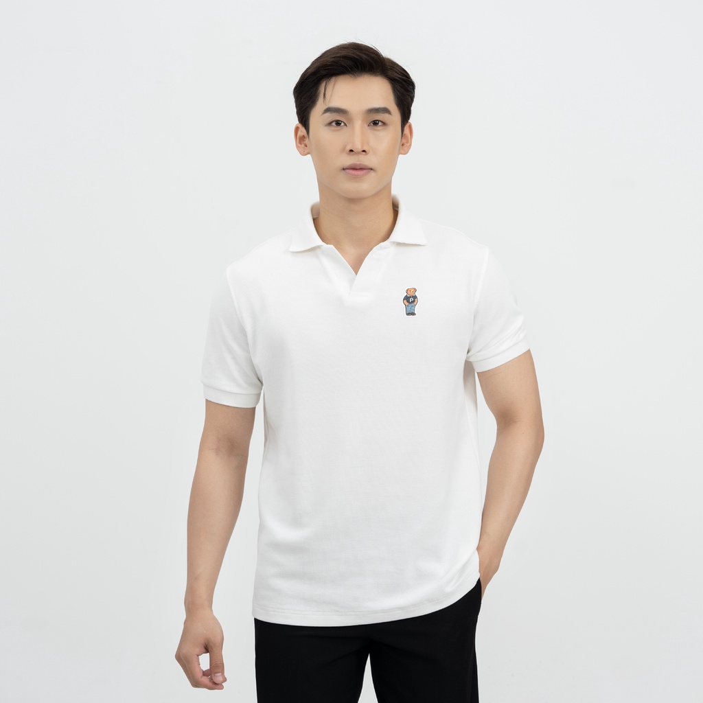 Áo Polo nam in ERIC vải cá sấu cotton CMC, nam tính, thanh lịch, sang trọng - POLOMANOR