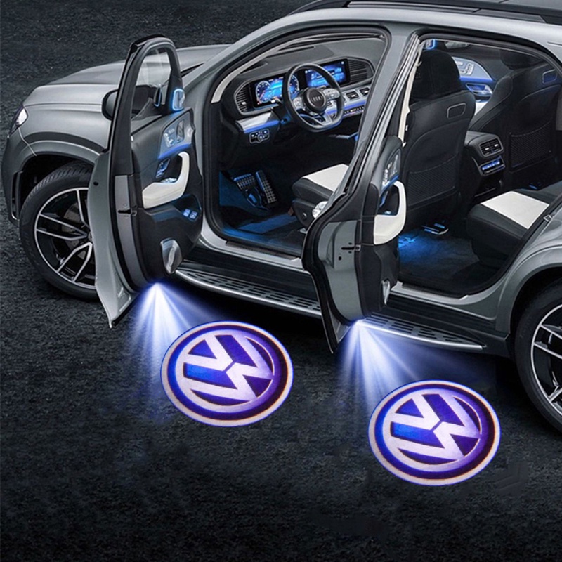 Bộ 2 Đèn Led Chiếu Logo Cho Volkswagen VW Tiguan Sagitar Eos Golf Sharan Scirocco Lamando