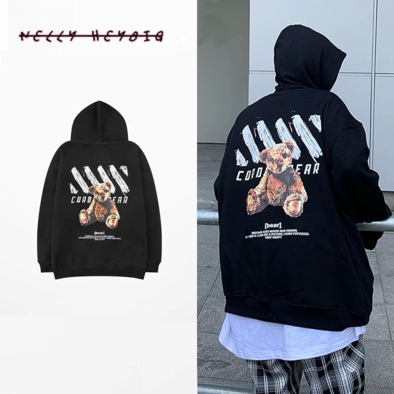 Nelly Heybig unisex form rộng cho nam nữ cặp đôi bear 69
