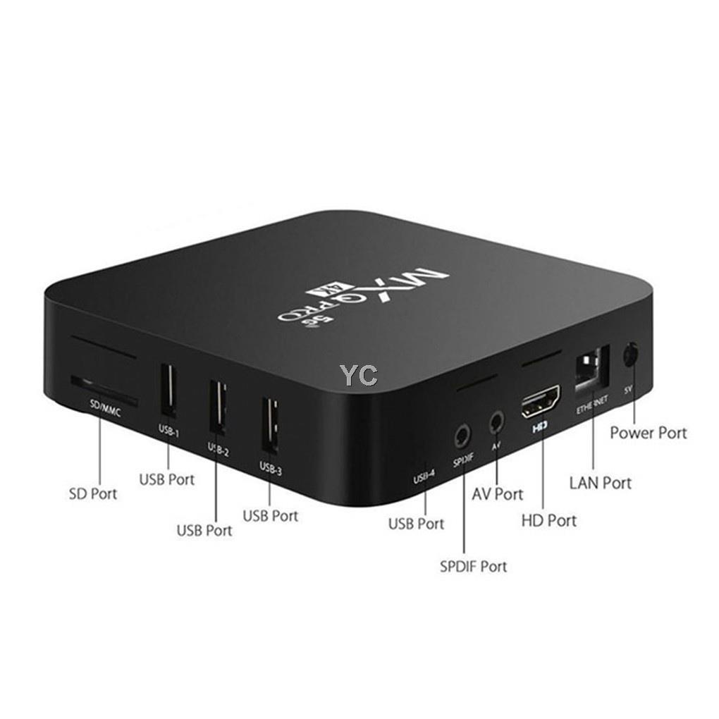 Hộp Thông Minh HD set-top box 4K 2.4G 8Gb / 128Gb WiFi Android 10.1 Và Phụ Kiện