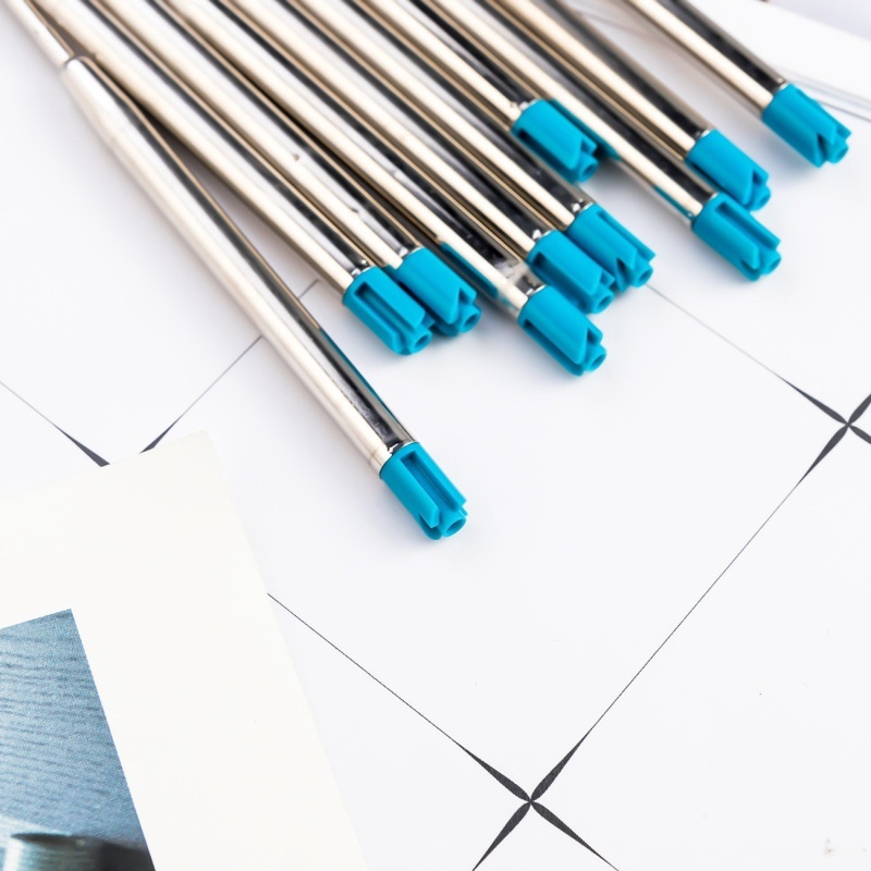 Set 10 Ruột Bút Bi Thay Thế Mực Xanh / Đen Ngòi 1mm