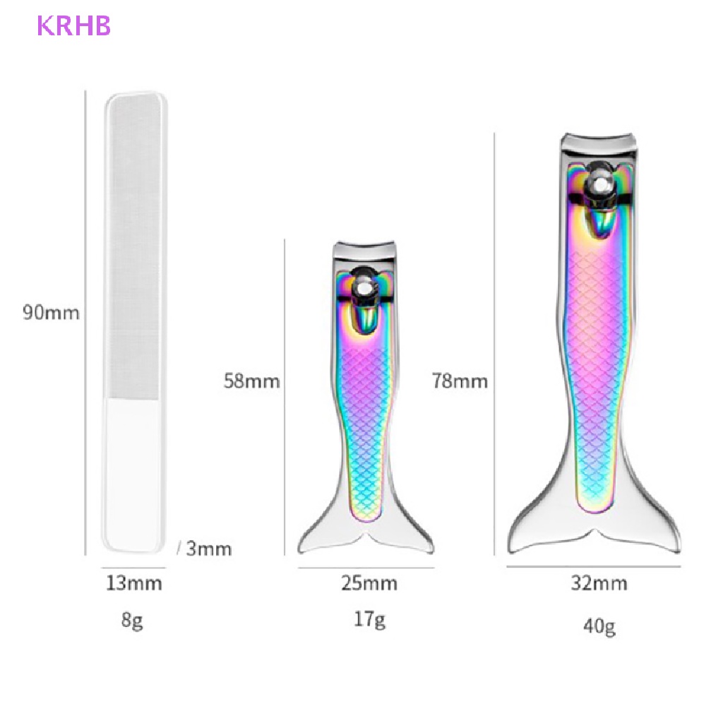 Krhb Kìm Cắt Móng Tay Nàng Tiên Cá Loại Bỏ Biểu Bì Da Chết