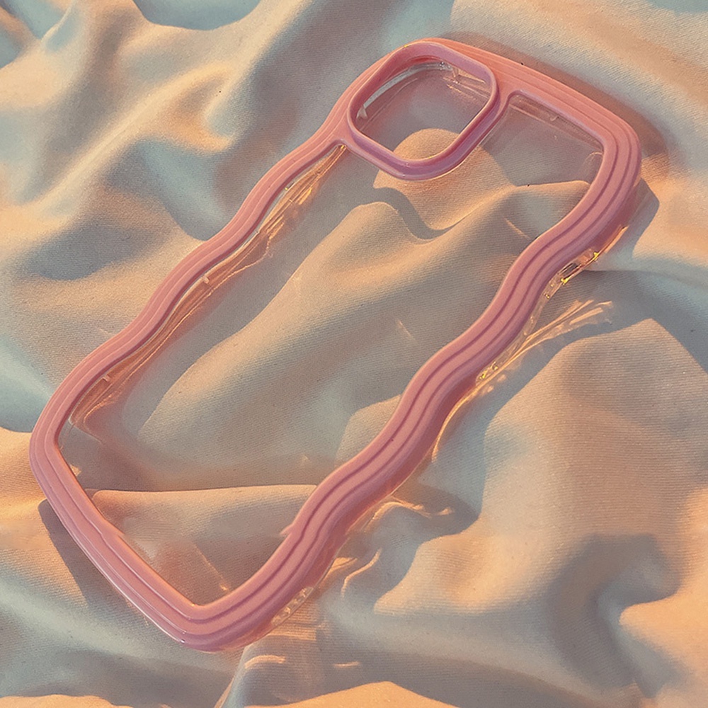 Ốp Điện Thoại TPU Mềm Chống Sốc Viền Gợn Sóng Nhiều Màu Sắc Cho IPhone 14 13 12 11 Pro Max