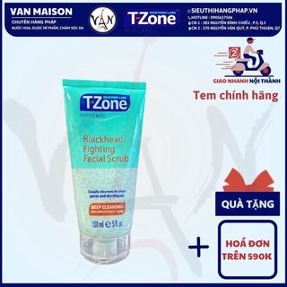 Kem tẩy da chết t-zone tinh chất tràm trà giảm mụn đầu đen 150ml - T-Zone