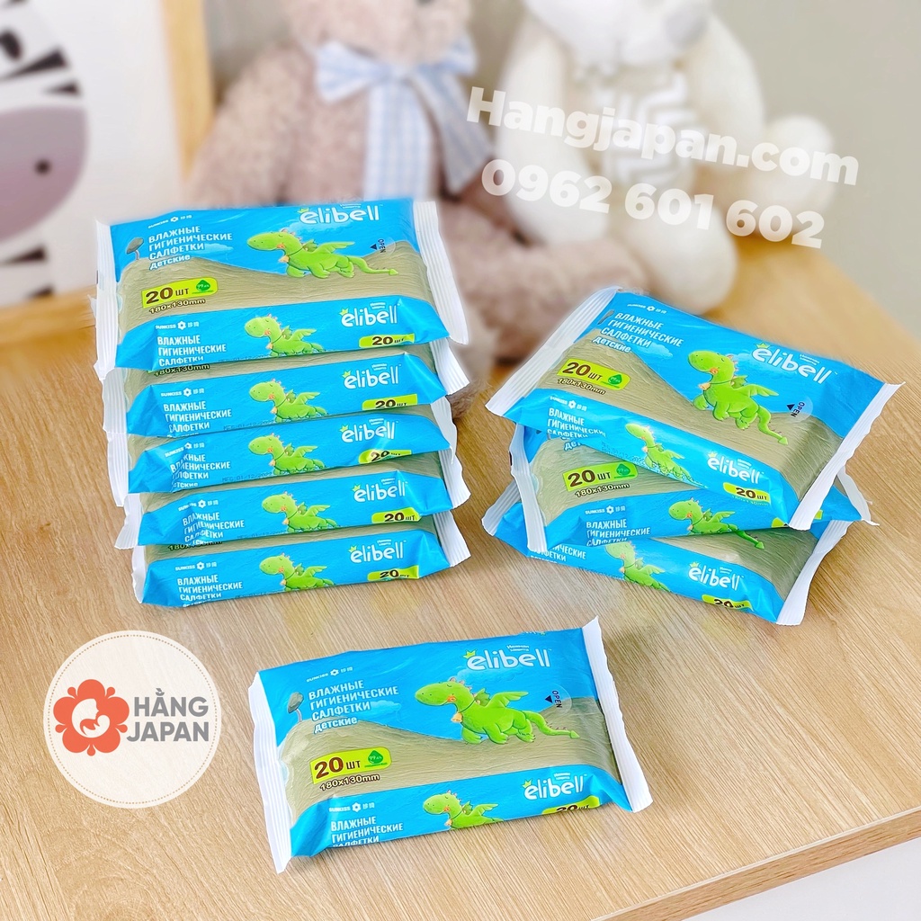 Khắn ướt Elibell không mùi gói 20 tờ