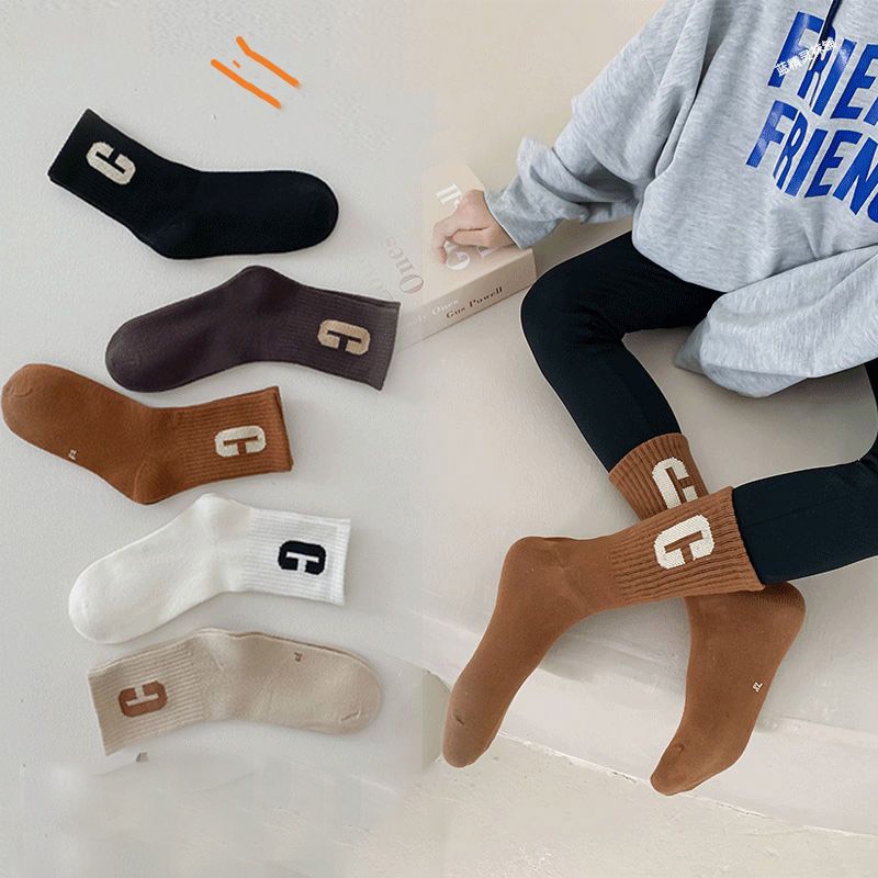 CATIMINI Tất Dài Trung Bình In Chữ Phong Cách Hàn Quốc Thời Trang Thu Đông Cho Bé