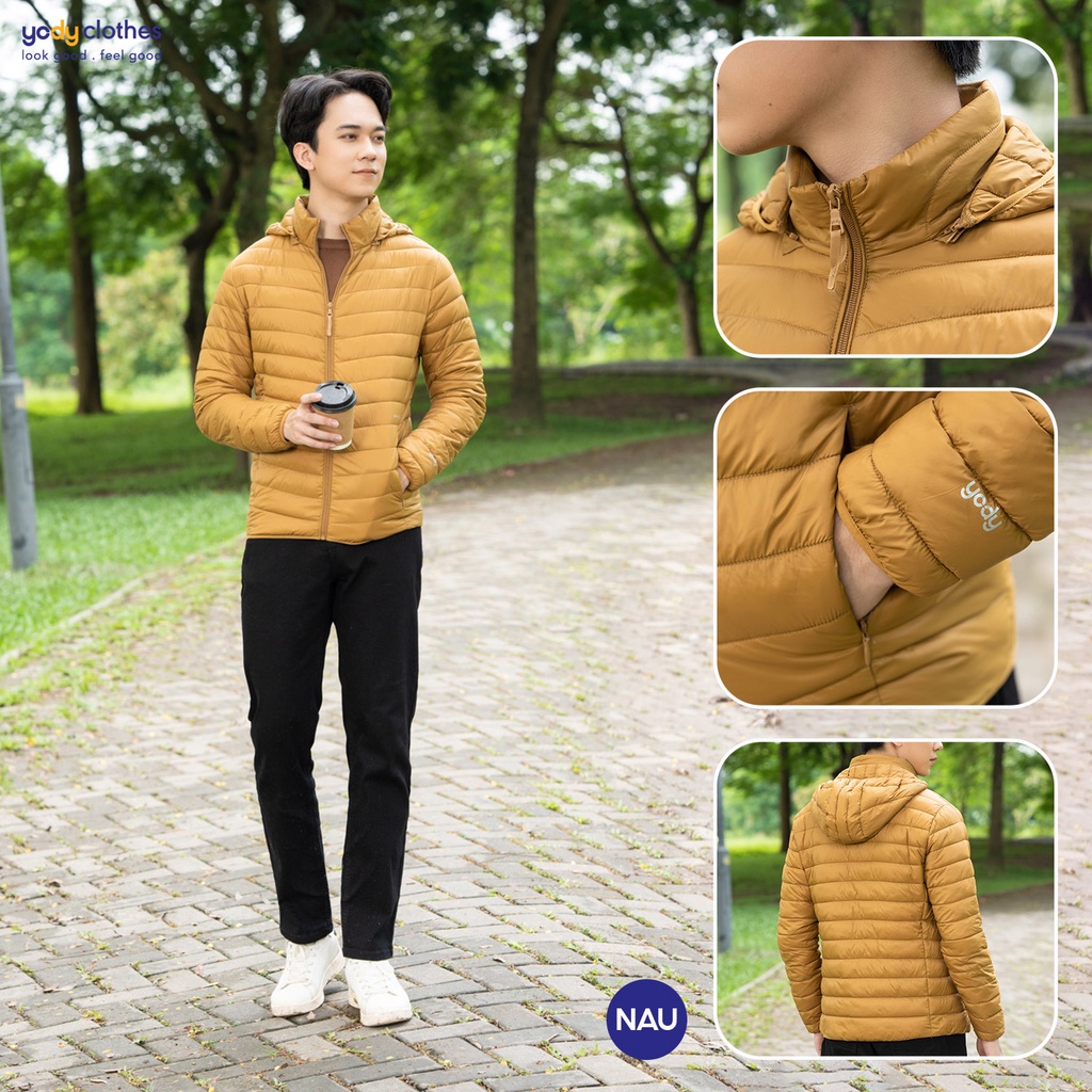 Áo phao nam có mũ 3S PLUS Siêu nhẹ Siêu ấm Siêu gọn Trượt nước PHM5017