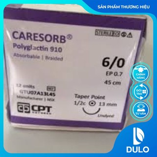 Chỉ phẫu thuật Caresorb 6/0 ( Combo 6 sợi)