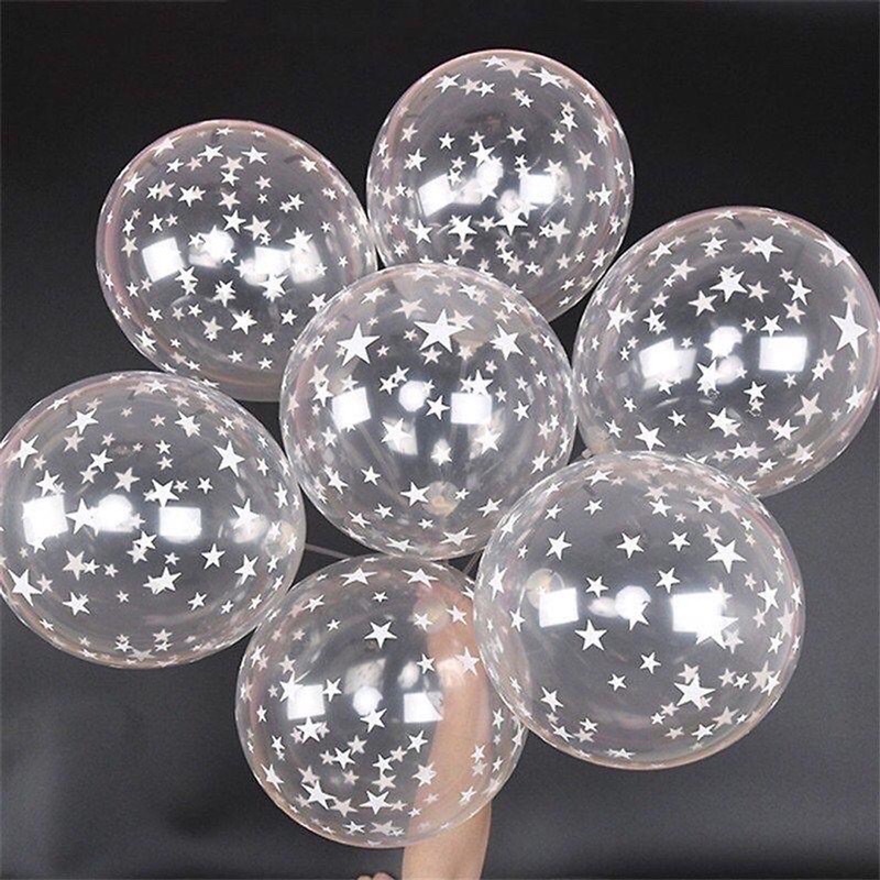 Bóng trong suốt hình ngôi sao 12inch trang trí tiệc sinh nhật lung linh