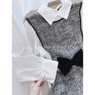 VÁY DẠ PHỐI TƠ ĐÍNH NƠ