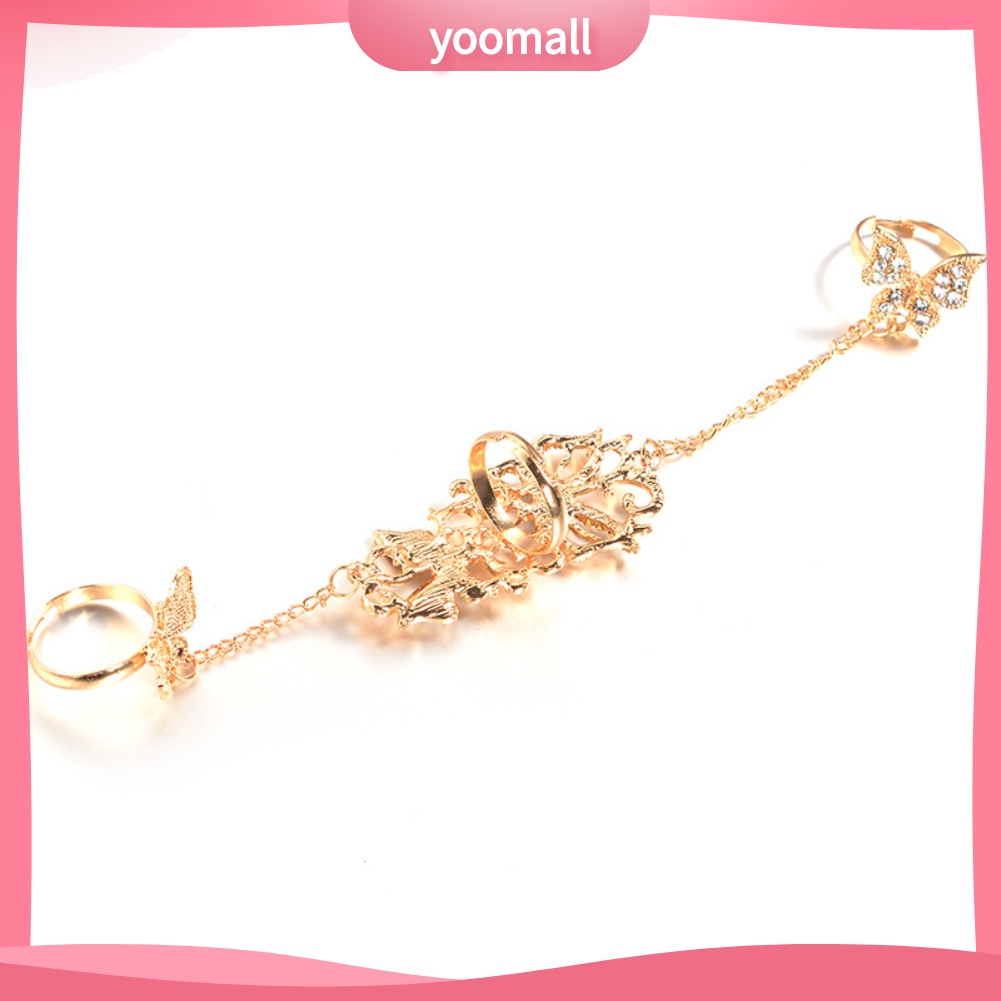 Nhẫn Hình Bướm Rỗng Đính Đá Có Thể Điều Chỉnh Kích Cỡ Thời Trang Dành Cho Nữ