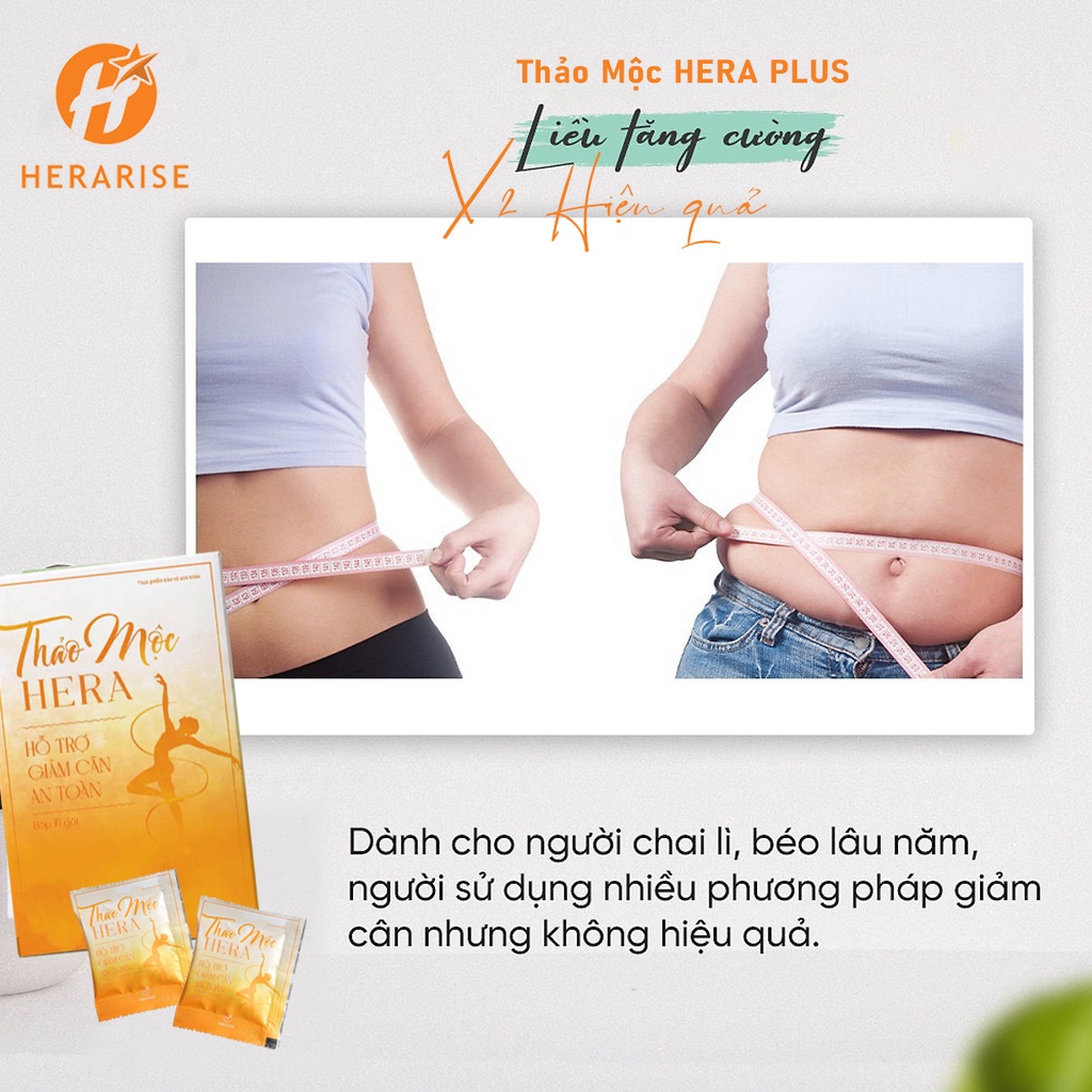 Trà thảo mộc giảm cân HERA Plus HERARISE– hỗ trợ giảm cân, giữ dáng, đẹp da 1 hộp 30 viên