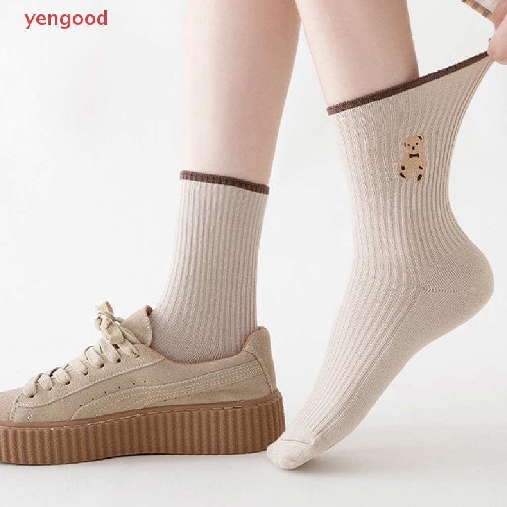 Set 5 Đôi Tất Thể Thao Dài Mềm Mại Thoáng Khí Thời Trang Cho Nữ