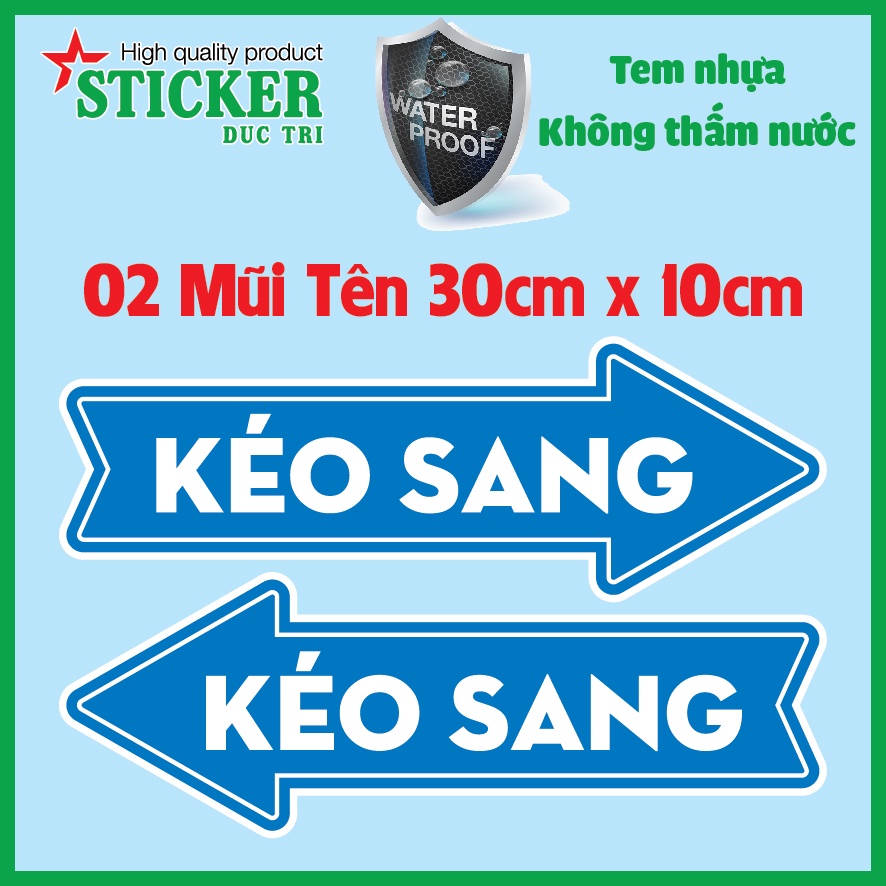 🔥 02 STICKER MŨI TÊN KÉO SANG DÁN CỬA LÙA...
