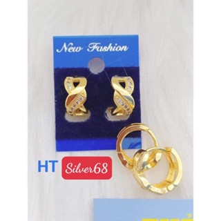 bông tai nữ mạ vàng,bông sát tai hinh số 8 dành cho các mẹ các bà silver68