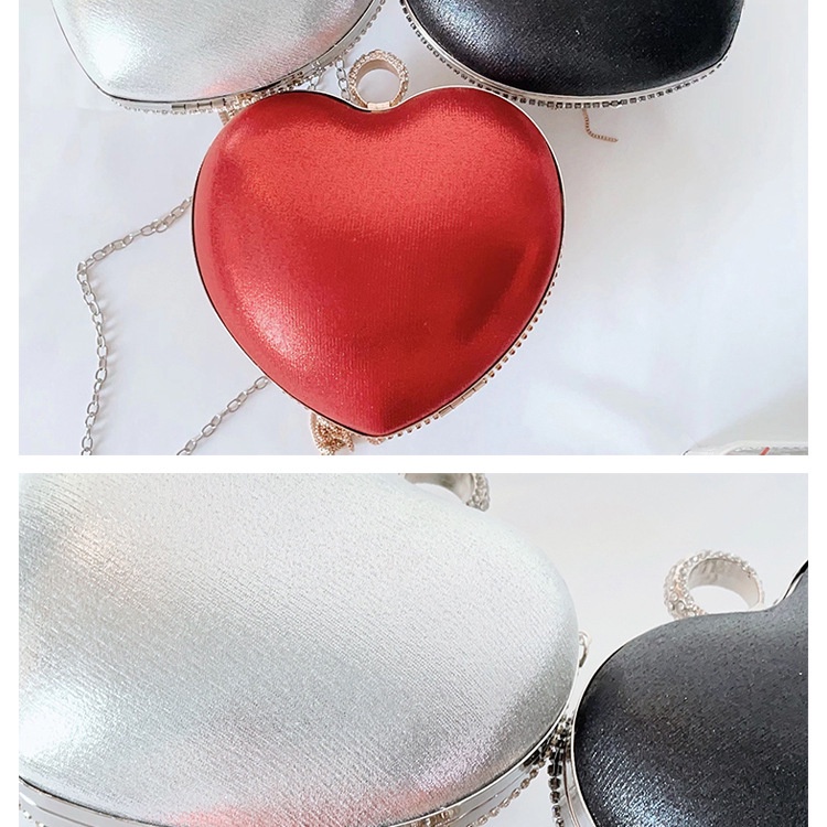 Túi Đeo JASMIN NOIR Chéo Đính Đá Hình Trái Tim Xinh Xắn Cho Nữ