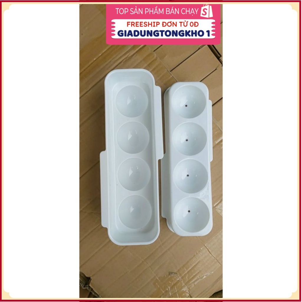 PVN42569 Khay làm đá 4 ô hình cầu có nắp Giá Rẻ