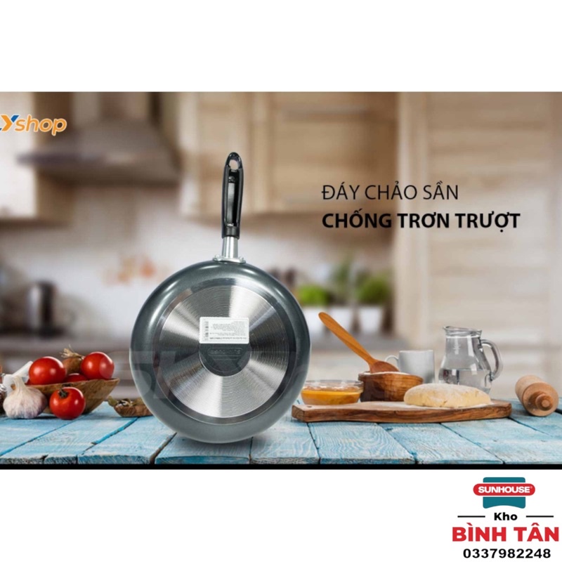 COMBO 2 CHẢO SUNHOUSE SIZE 18CM + 24CM - Không dùng được bếp từ