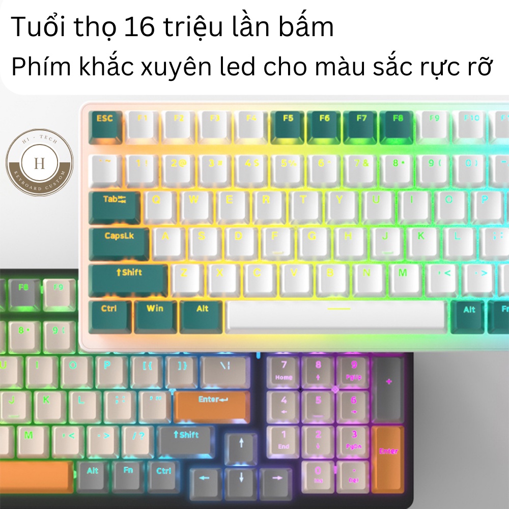 Bàn phím cơ Full size K3 red switch, Gaming 10 chế độ led - Bảo hành 1 năm