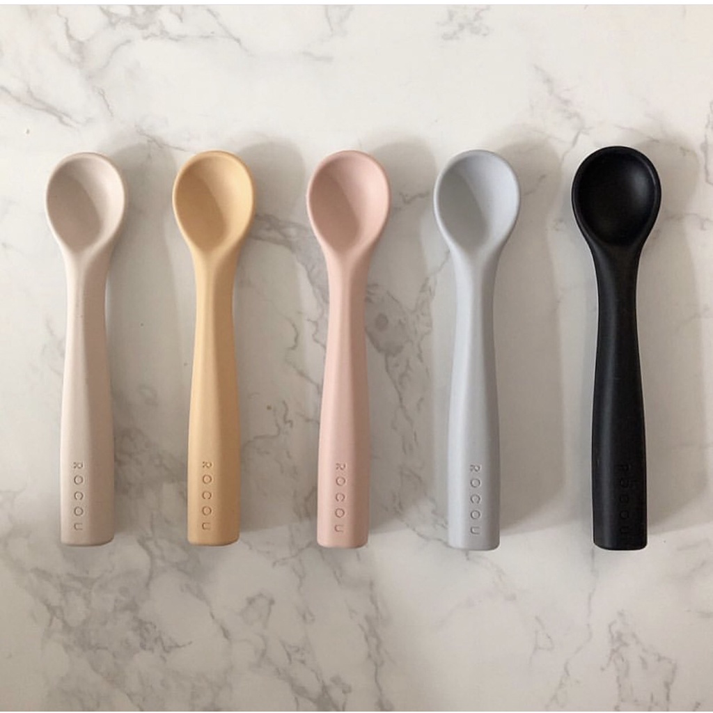 Thìa ăn dặm silicon cao cấp cho bé Rocou Hàn Quốc