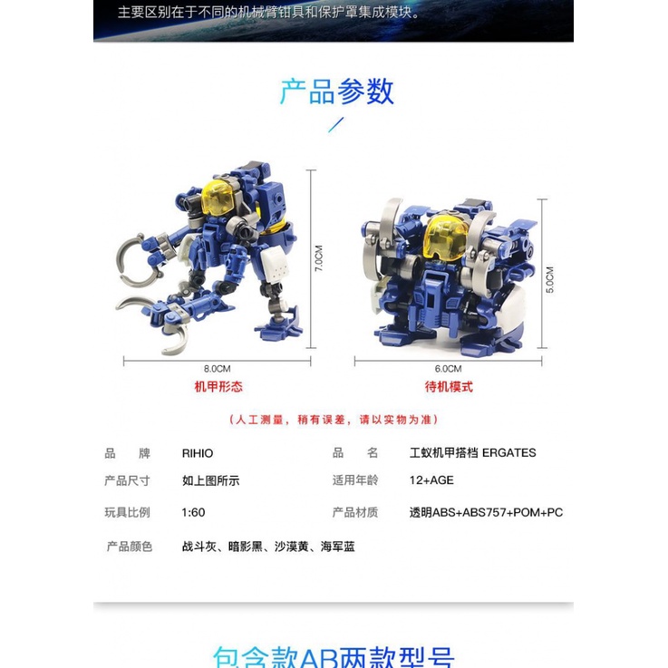 Mô Hình Đồ Chơi Nhân Vật Rihio Infinite Profound Series 1: 60 MM009 Gongyi Mecha Partner 29VK