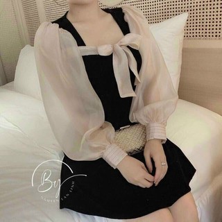 đầm voan nơ dễ thương