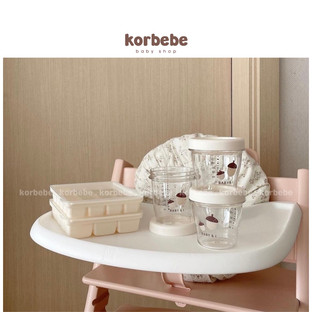Set 3 hũ trữ đồ ăn dặm cho bé Baby & I Hàn Quốc