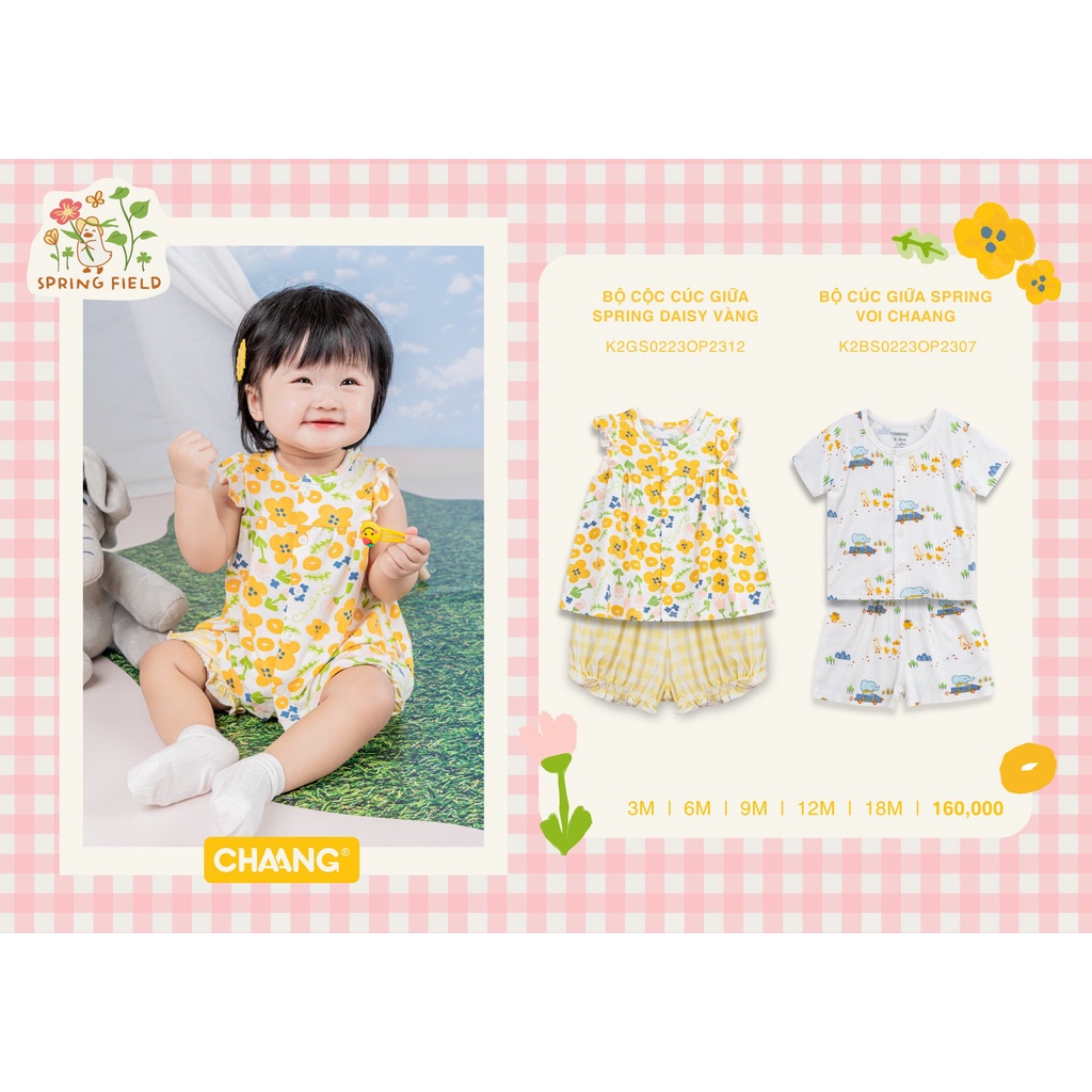 Bộ cộc cúc giữa cho bé [ CHAANG - SPRING ]