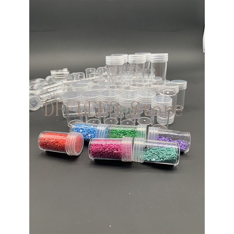 New 60 Grid Cylinder Bottle Diamond Painting Storage Box Bead Box Large Capacity Diamond Box Nail Or