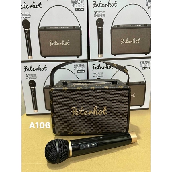Loa bluetooth Peterhot A106W kèm 1 micro công suất 20W