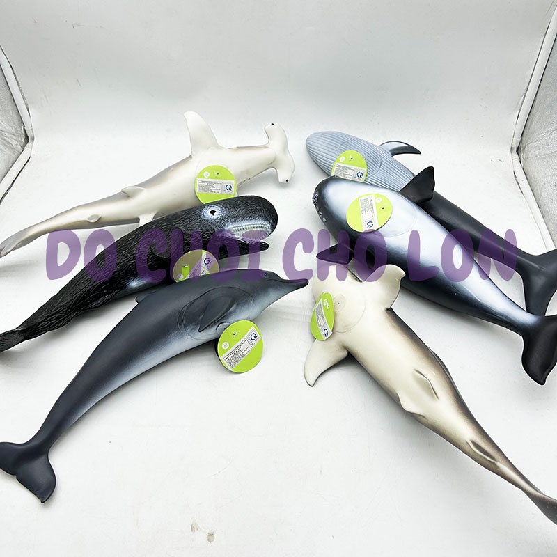 Đồ chơi mô hình động vật có vú cá heo CÁ MẬP ở biển bằng cao su mềm nhồi bông JQH1507-12