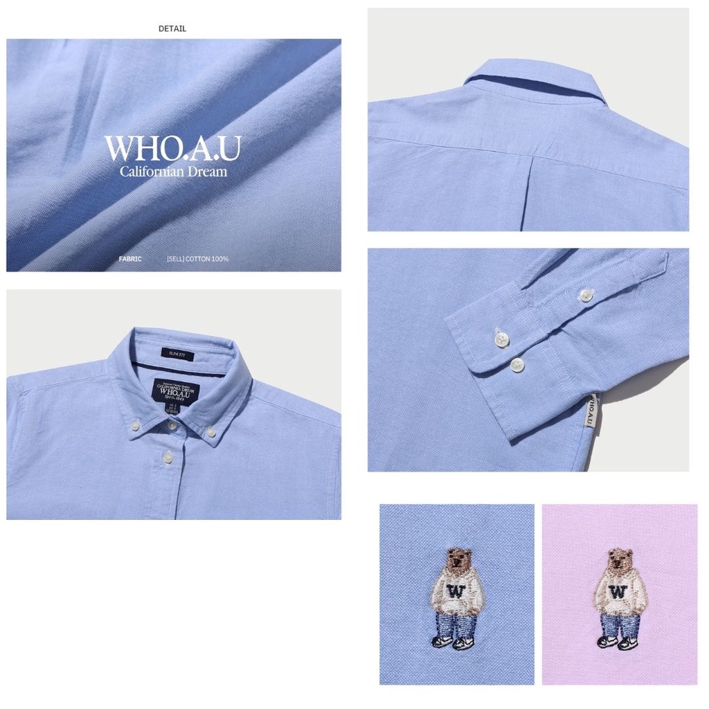 Áo sơ mi nữ WHOAU WHYWC4994F Steve vải oxford tay dài thời trang