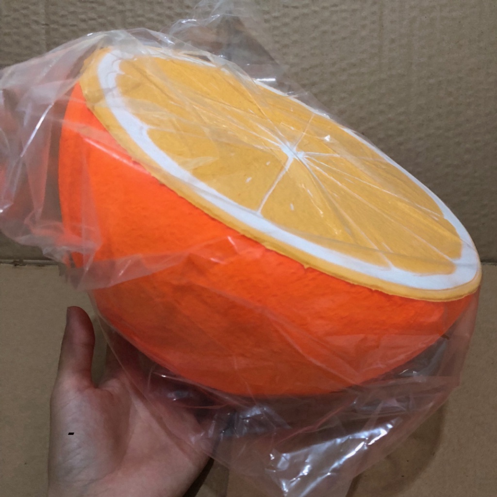 Squishy tạo thế NỬA QUẢ CAM đại to lớn to bự xinh xắn đồ giải trí mượt mà đàn hồi co dãn giải hòa căng thẳng