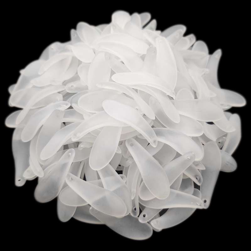 Set 100 Hạt Xỏ Lỗ Hình Cánh Hoa 27 * 9mm / 33 * 10mm Làm Trang Sức Thủ Công