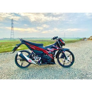 Tem Rời Satria màu đen đỏ trắng