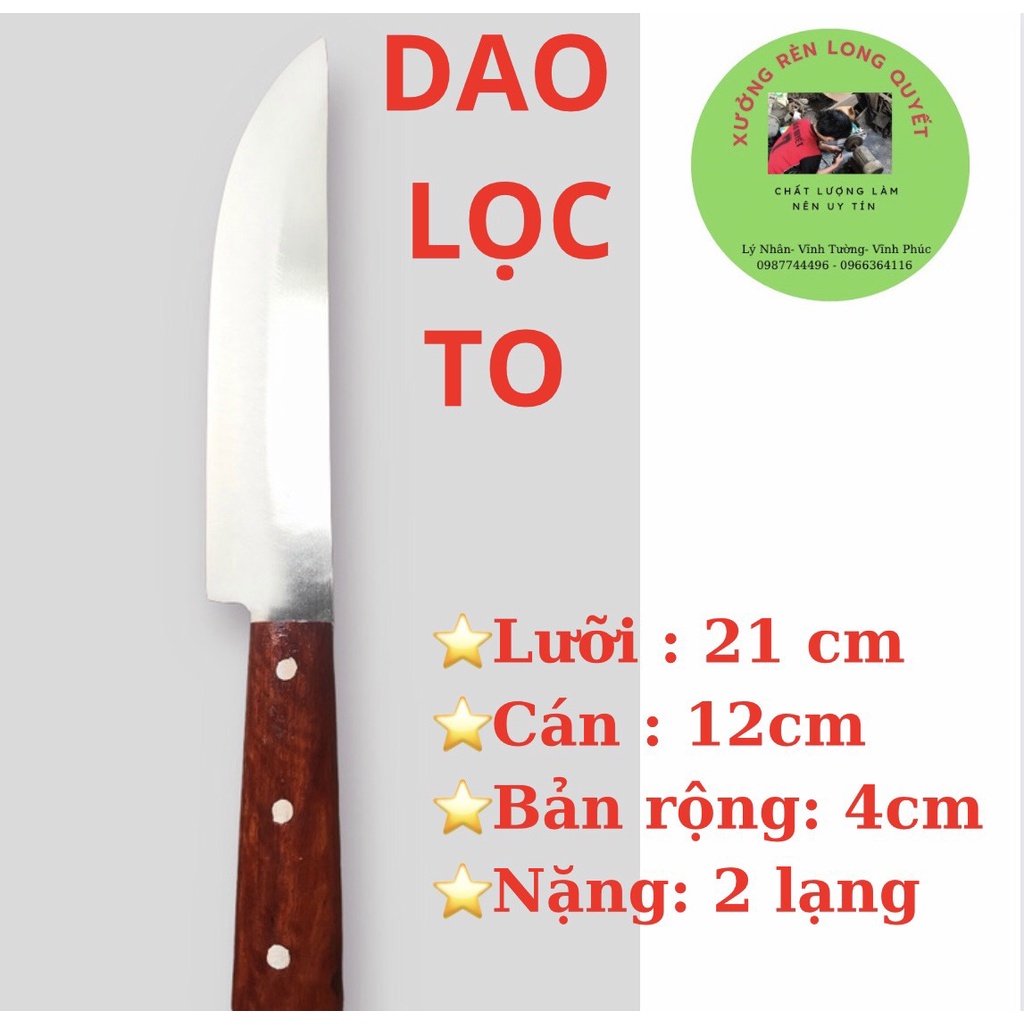 Dao làm bếp chuyên lọc thịt cá và gọt củ quả hàng chuẩn thép không gỉ sắc bén Dao Lý Nhân