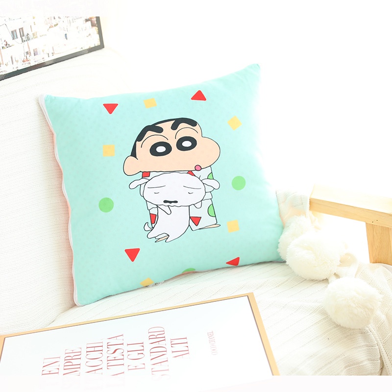 Pehl Chăn Gối Văn Phòng Nhồi Bông Dày Dặn Hình Cậu Bé Bút Chì Shin-chan Cá Tính