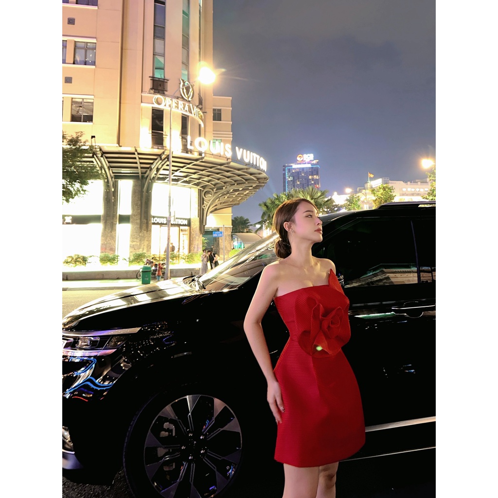 ĐẦM XỐP XÒE 1 HOA - QA03088