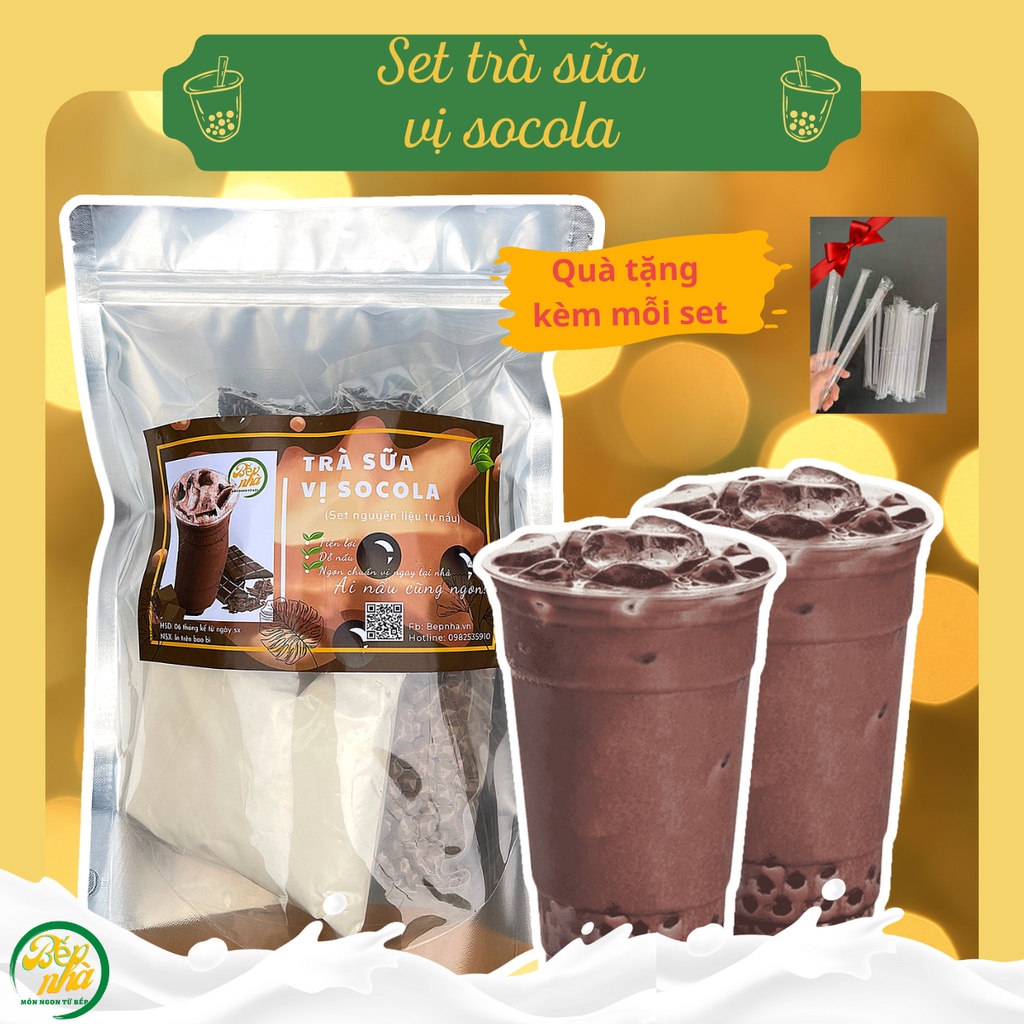 Set Trà Sữa Socola Tự Pha Béo Ngậy Nguyên Liệu An Toàn Dễ Dàng Làm Thành Công Nấu Nhanh Chóng
