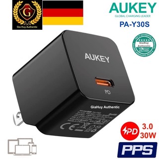 Củ sạc nhanh AUKEY PA-Y30S Minima PD/ PPS 30W - Hàng chính hãng, phân phối uỷ quyền