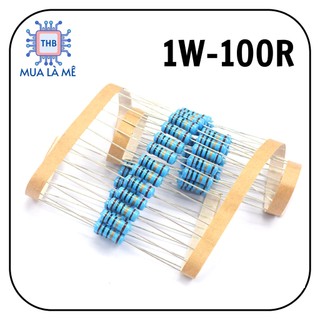 Điện trở vạch 1w 100r 1% chân đồng