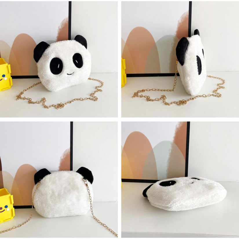 Túi Đeo Chéo Hình Gấu Trúc Nhồi Bông Dễ Thương Cho Nữ