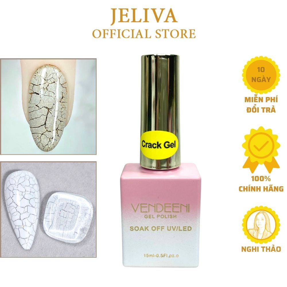 Sơn nứt VENDEENI màu trắng 15ml JELIVA