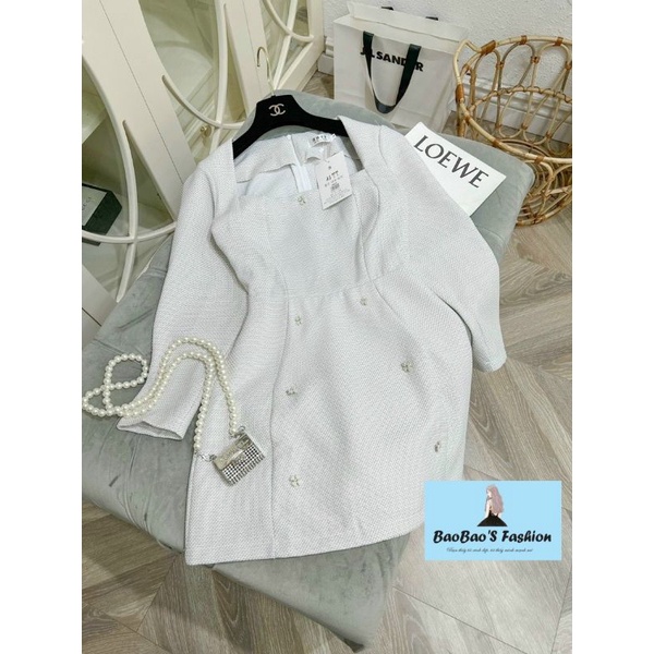 Đầm dạ thiết kế đính đá sang chảnh