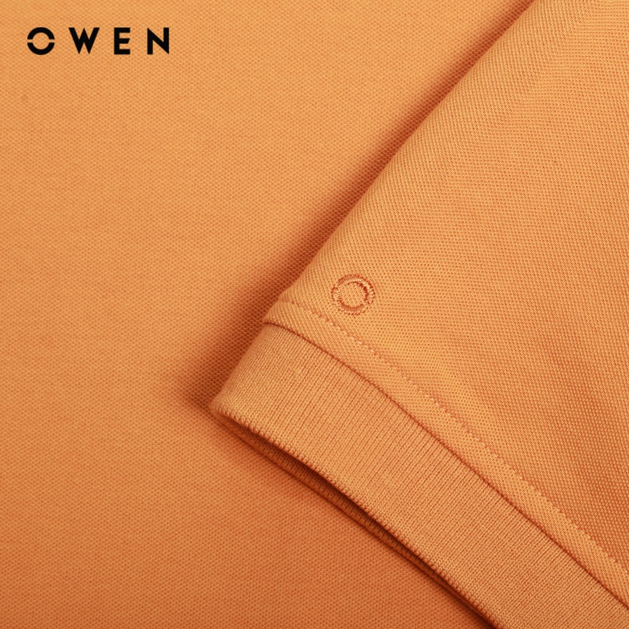 OWEN - Áo polo ngắn tay Bodyfit Cam - APV231357