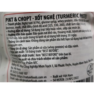 [túi 75g] XỐT NGHỆ [VN] PIKT CHOPT Cold Blended Turmeric Paste